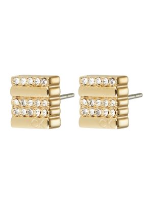 Σκουλαρίκια με διαφανεια Calvin Klein χρυσό