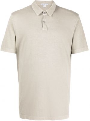 Jersey bombažna polo majica James Perse siva