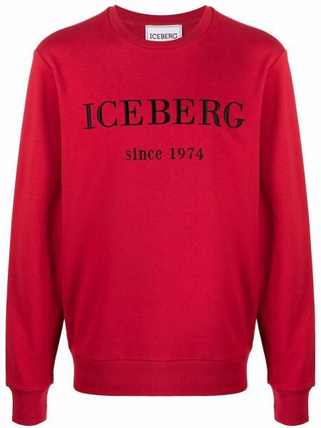 Sudadera con bordado Iceberg rojo