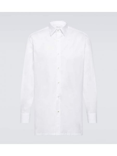 Βαμβακερό πουκάμισο Loro Piana λευκό