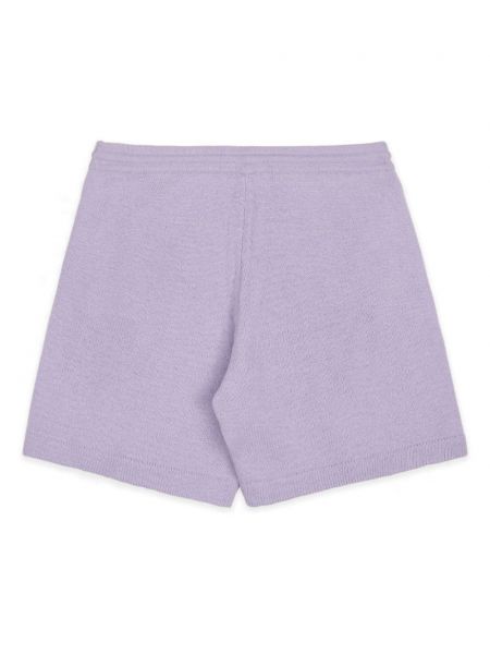 Shorts brodeés en cachemire Sporty & Rich violet