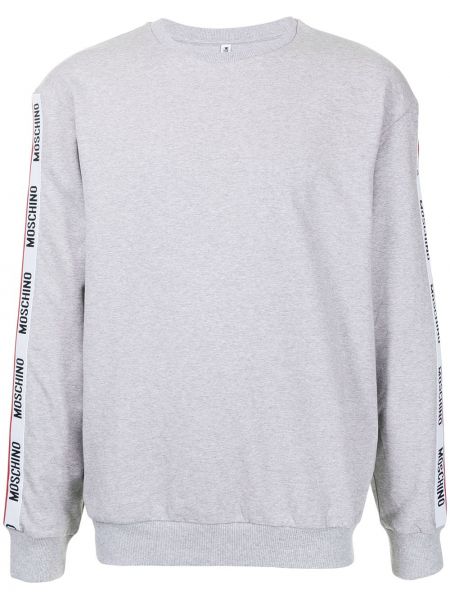 Sudadera con cuello redondo de cuello redondo Moschino gris