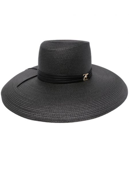Slnečný klobúk Alberta Ferretti čierna