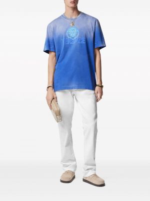 T-shirt mit print mit farbverlauf Versace blau