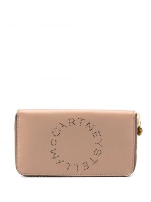 Peňaženka na zips Stella Mccartney hnedá