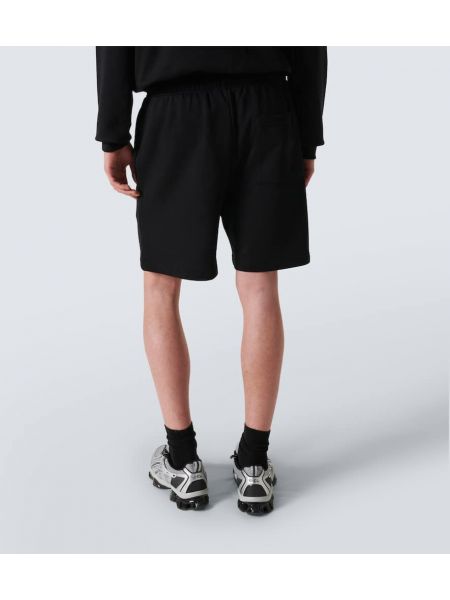 Pantaloni scurți din fleece din bumbac Acne Studios negru