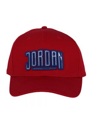 Czerwona czapka z daszkiem z nadrukiem Jordan