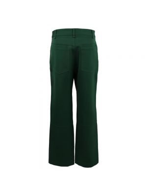 Pantalones de lana Victoria Beckham verde