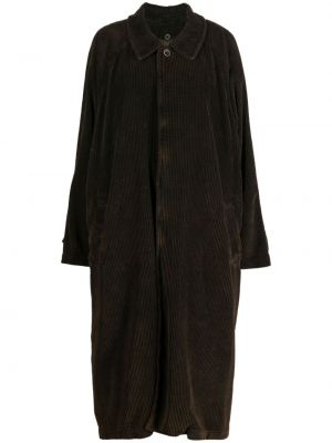 Płaszcz sztruksowy bawełniany Uma Wang brązowy