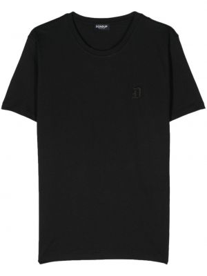 T-shirt brodé en coton Dondup noir