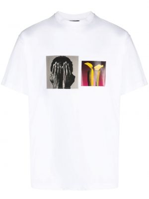 Βαμβακερή μπλούζα με σχέδιο Honey Fucking Dijon λευκό