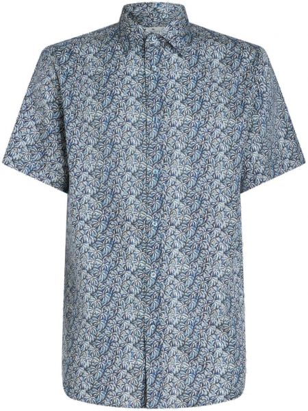 Hemd aus baumwoll mit print Etro blau