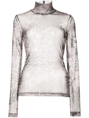 Μπλούζα με σχέδιο από διχτυωτό Rosetta Getty γκρι