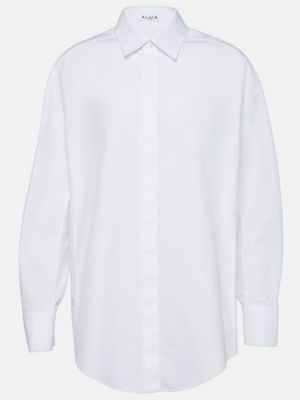 Oversized bavlnená košeľa Alaã¯a biela