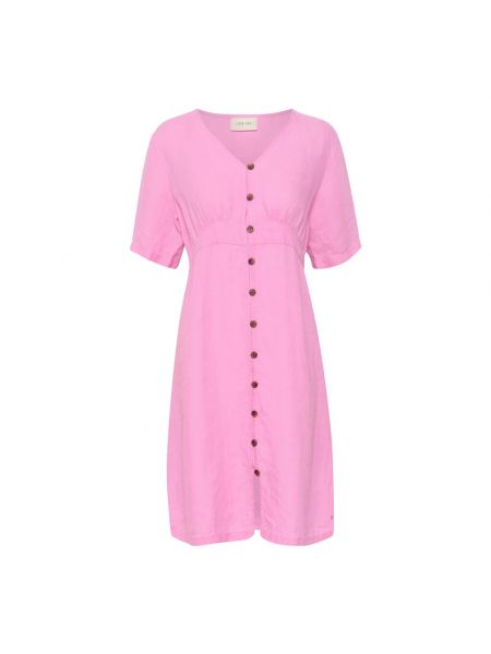 Kleid mit rüschen Cream pink