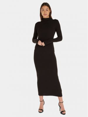 Slim fit priliehavé šaty Calvin Klein čierna