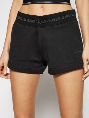 Džinsiniai šortai Calvin Klein Jeans juoda