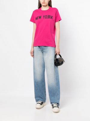 T-shirt aus baumwoll mit print R13 pink