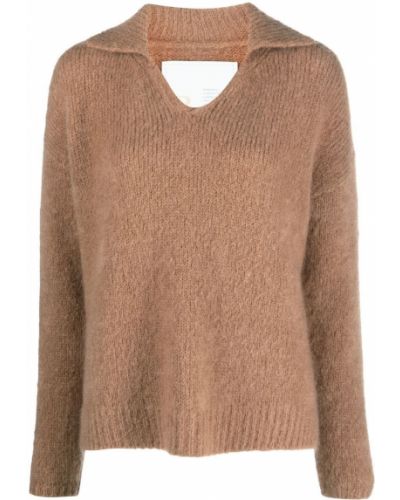 Пуловер с v-образно деколте Ramael кафяво
