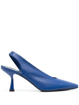 Асиметрични полуотворени обувки с отворена пета Pinko синьо