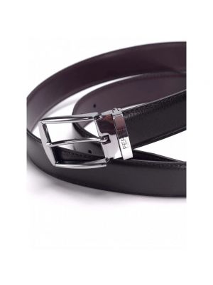 Cinturón de cuero con hebilla Gianfranco Ferre negro