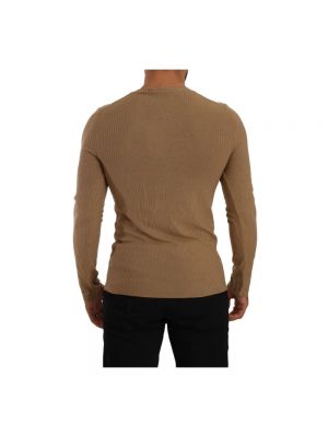 Jersey de lana con escote v Ermanno Scervino marrón