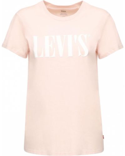 Трикотажная футболка с принтом Levi's Red Tab, розовая