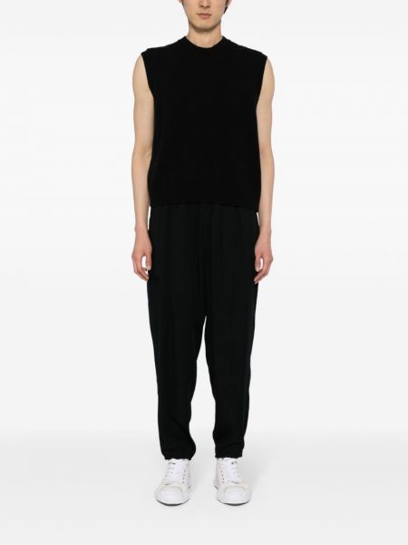 Pantalon taille haute slim Yohji Yamamoto noir