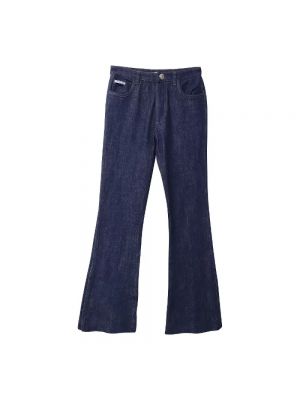 Jeansy bawełniane Prada Vintage niebieskie