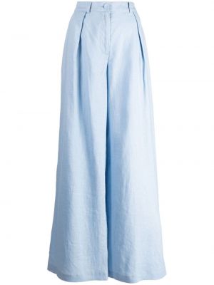 Relaxed fit hlače Cynthia Rowley modra