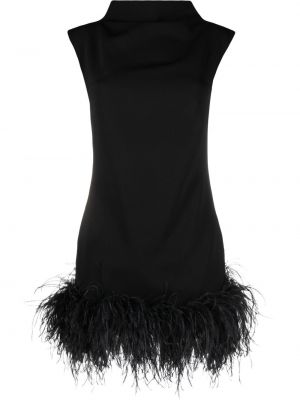Koktejl obleka s perjem 16arlington črna