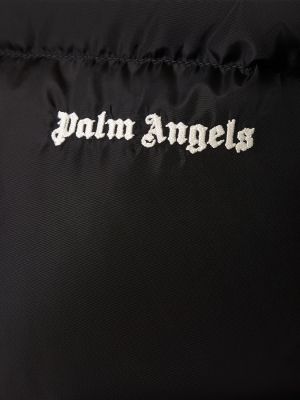 Péřová bunda z nylonu Palm Angels černá
