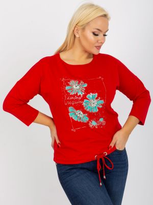 Bluză cu imagine Fashionhunters roșu