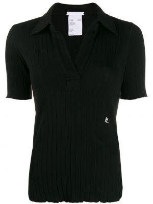 Βαμβακερό πουκάμισο Helmut Lang μαύρο