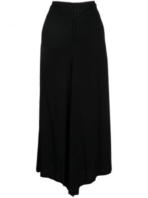 Černé plisované kalhoty na zip Yohji Yamamoto
