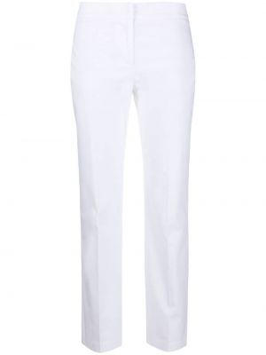 Pantalones rectos de cintura baja Twinset blanco