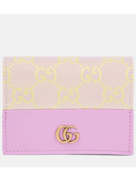 Δερμάτινος πορτοφόλι Gucci ροζ