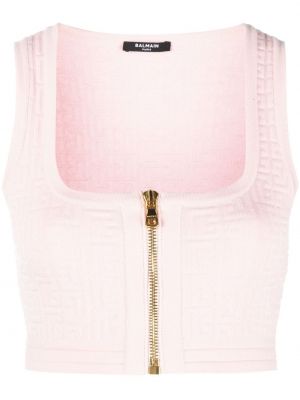 Crop top Balmain rosa