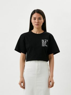 Черная футболка N21