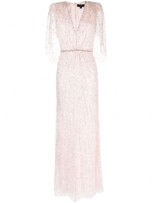 Вечерна рокля с пайети Jenny Packham розово