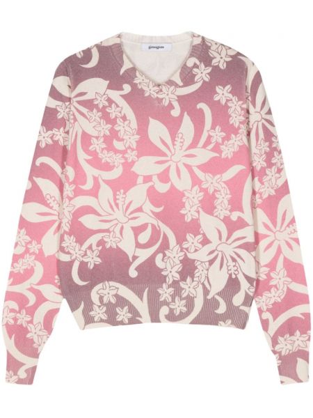 Φλοράλ πουλόβερ με σχέδιο Gimaguas ροζ