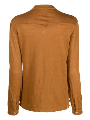 Lininė marškiniai Massimo Alba ruda