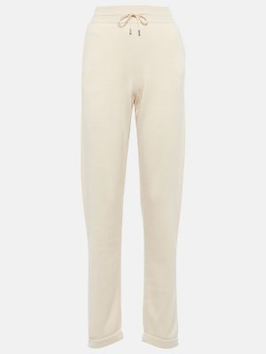 Kašmírové rovné kalhoty Loro Piana bílé