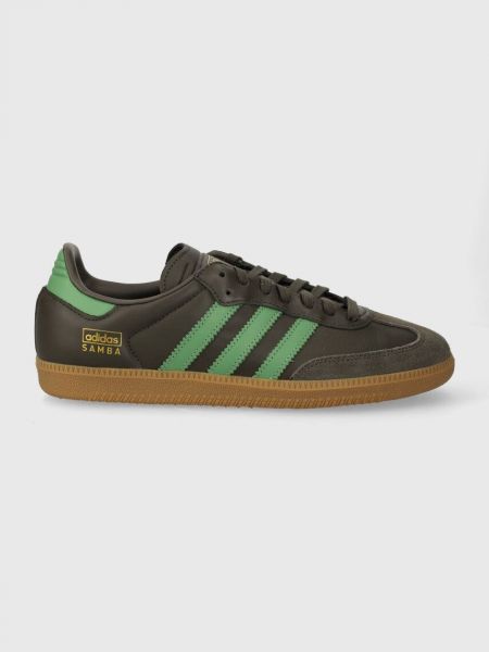 Kožené tenisky Adidas Originals zelené