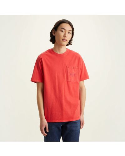 Camiseta de cuello redondo con bolsillos Levi's rojo