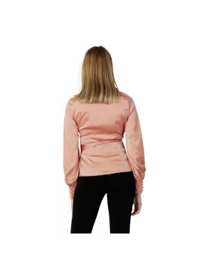 Blusa manga larga de encaje Guess rosa