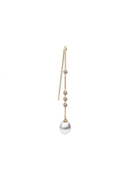 Auskarai su perlais su kristalais Autore Moda auksinė