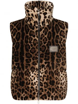 Leopardí vesta s potiskem Dolce & Gabbana