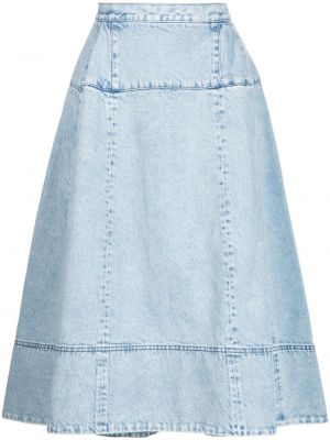 Džínsová sukňa Tibi modrá