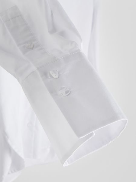 Хлопковая рубашка оверсайз Reserved белая